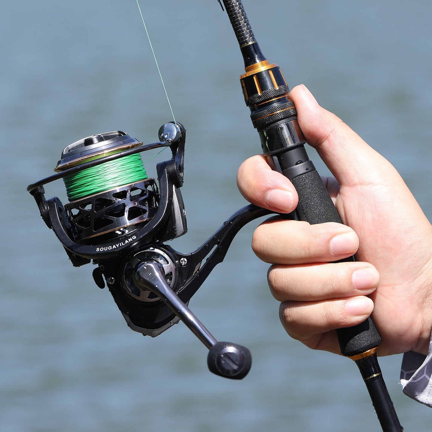 Sougayilang Spinning Reel - 6.2:1 High Speed Gear Ratio, Freshwater and Saltwater Fishing Reel with 12+1 Shieled BB, Max Drag 35Lbs