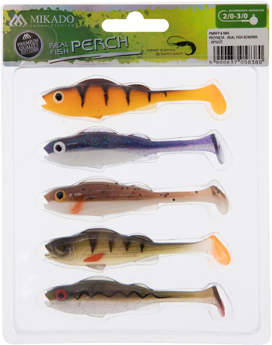 Mikado KÖDER - REAL FISH PERCH 8cm/MIX - 5 Stck.